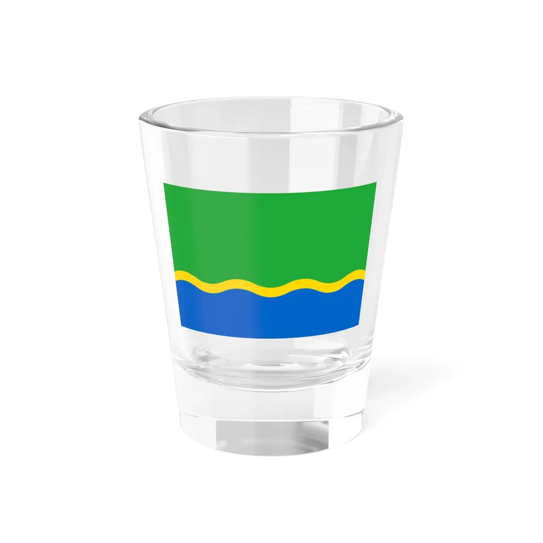 Flag of Tyndinsky rayon Amur oblast 2007 (Russia) Shot Glass 1.5oz 1.5oz - Go Mug Yourself