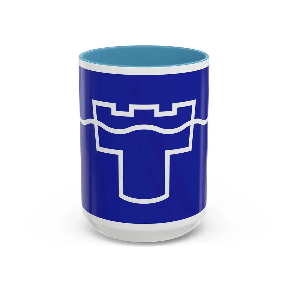Flag of Tyne & Wear UK - Accent Coffee Mug 15oz Light Blue - Go Mug Yourself