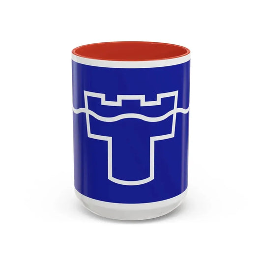 Flag of Tyne & Wear UK - Accent Coffee Mug 15oz Red - Go Mug Yourself