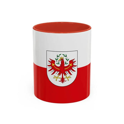 Flag of Tyrol Tirol Austria - Accent Coffee Mug 11oz Red - Go Mug Yourself