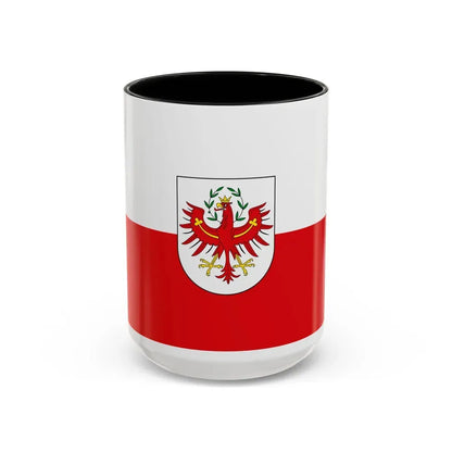 Flag of Tyrol Tirol Austria - Accent Coffee Mug 15oz Black - Go Mug Yourself