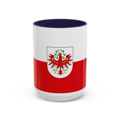 Flag of Tyrol Tirol Austria - Accent Coffee Mug 15oz Navy - Go Mug Yourself