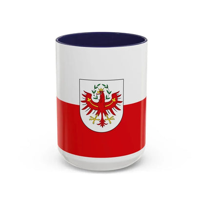 Flag of Tyrol Tirol Austria - Accent Coffee Mug 15oz Navy - Go Mug Yourself