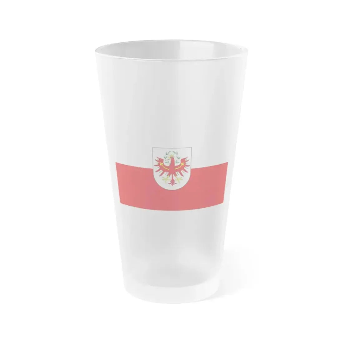 Flag of Tyrol Tirol Austria - Frosted Pint Glass 16oz 16oz Frosted - Go Mug Yourself