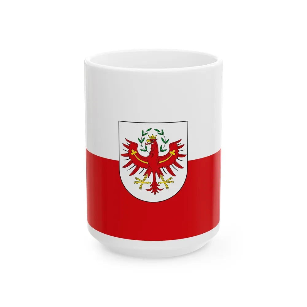 Flag of Tyrol Tirol Austria - White Coffee Mug-15oz-Go Mug Yourself