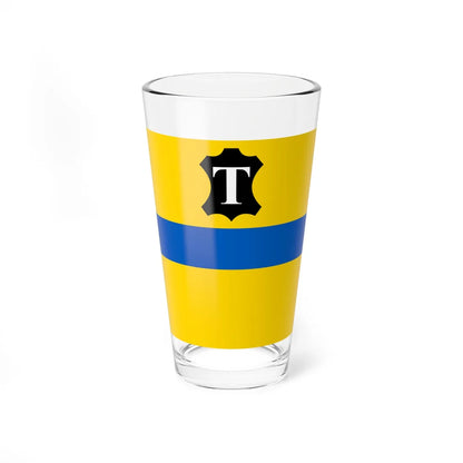 Flag of Tysmenytsia (Ukraine) Pint Glass 16oz 16oz - Go Mug Yourself