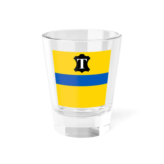 Flag of Tysmenytsia (Ukraine) Shot Glass 1.5oz 1.5oz - Go Mug Yourself