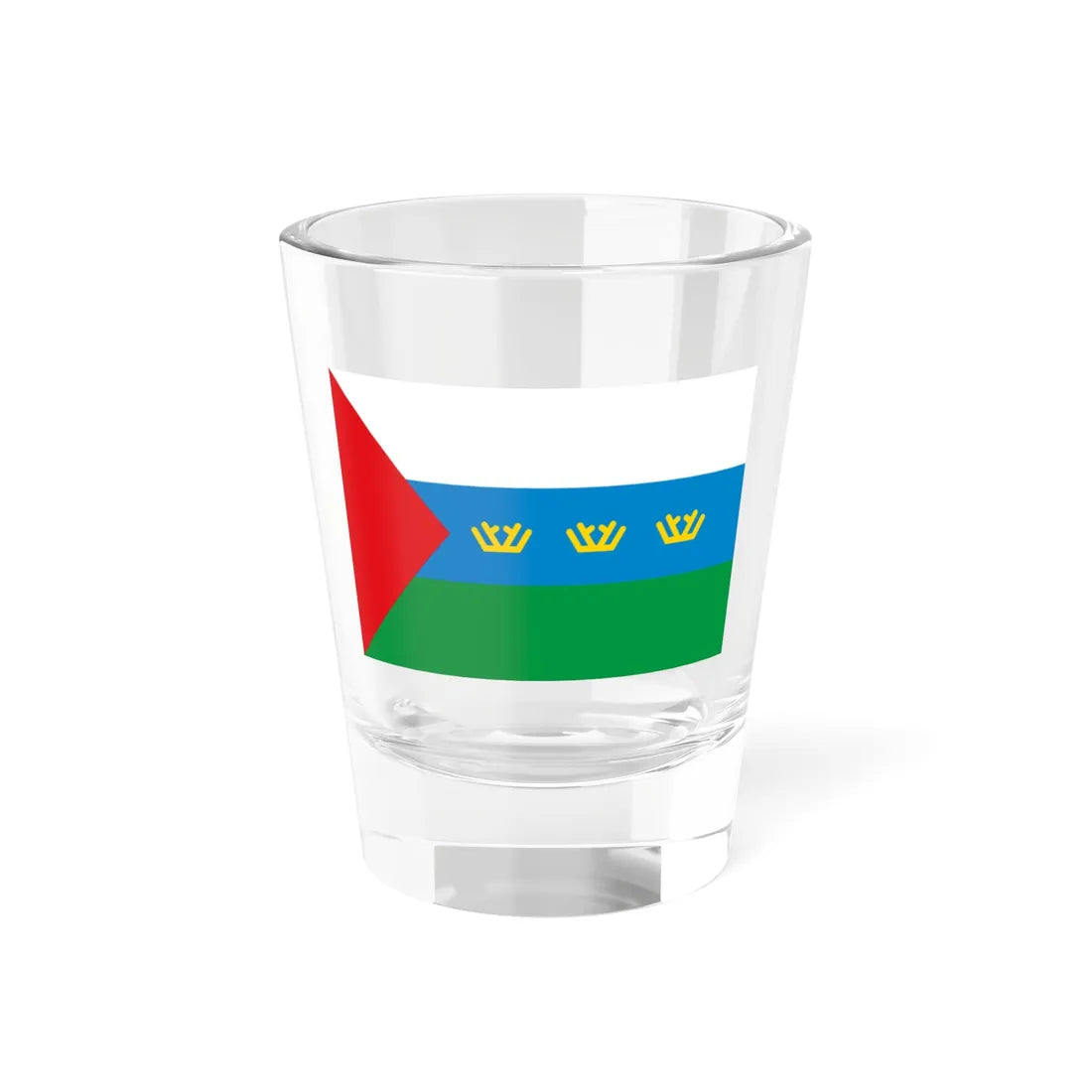 Flag of Tyumen Oblast large (Russia) Shot Glass 1.5oz 1.5oz - Go Mug Yourself