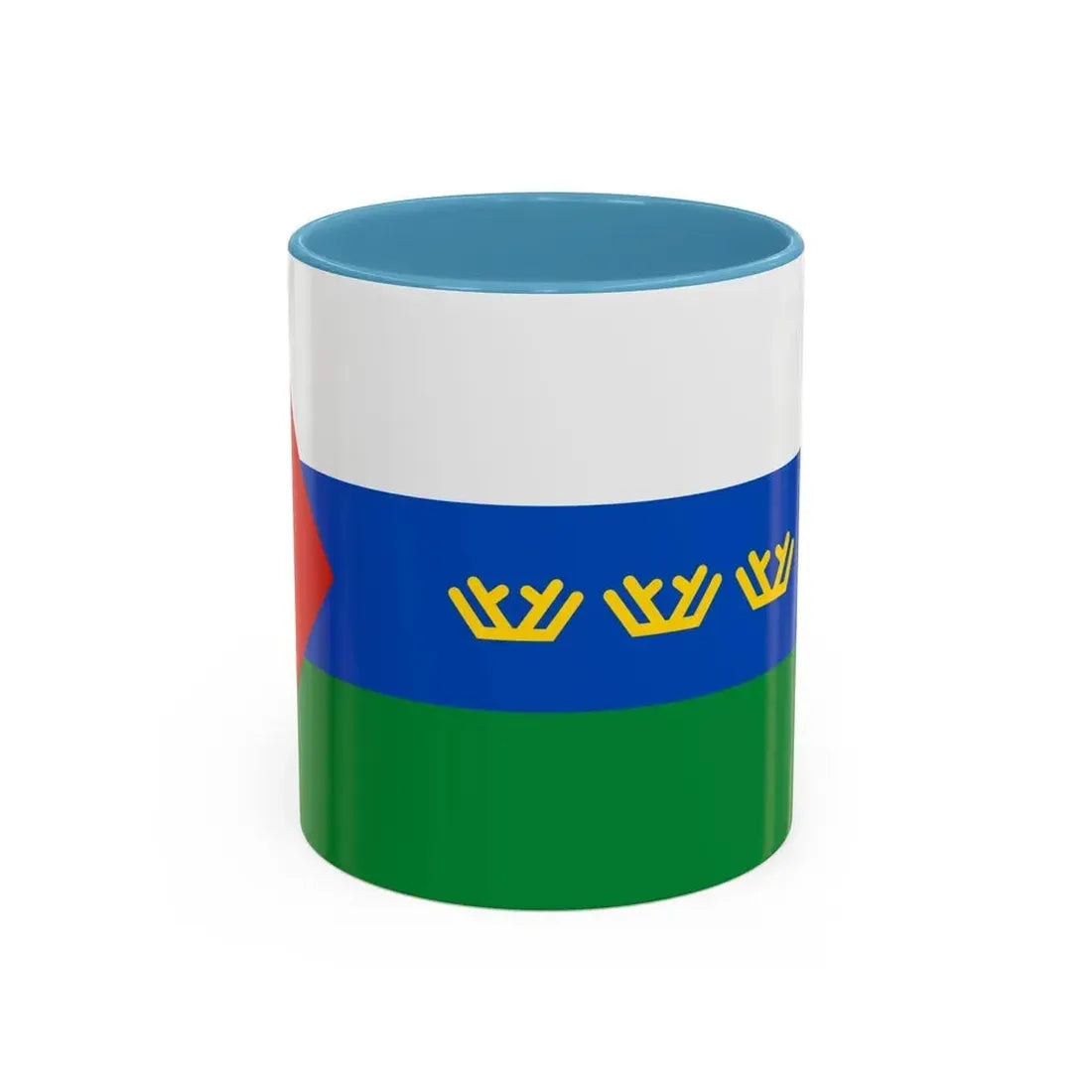 Flag of Tyumen Oblast Russia - Accent Coffee Mug 11oz Light Blue - Go Mug Yourself