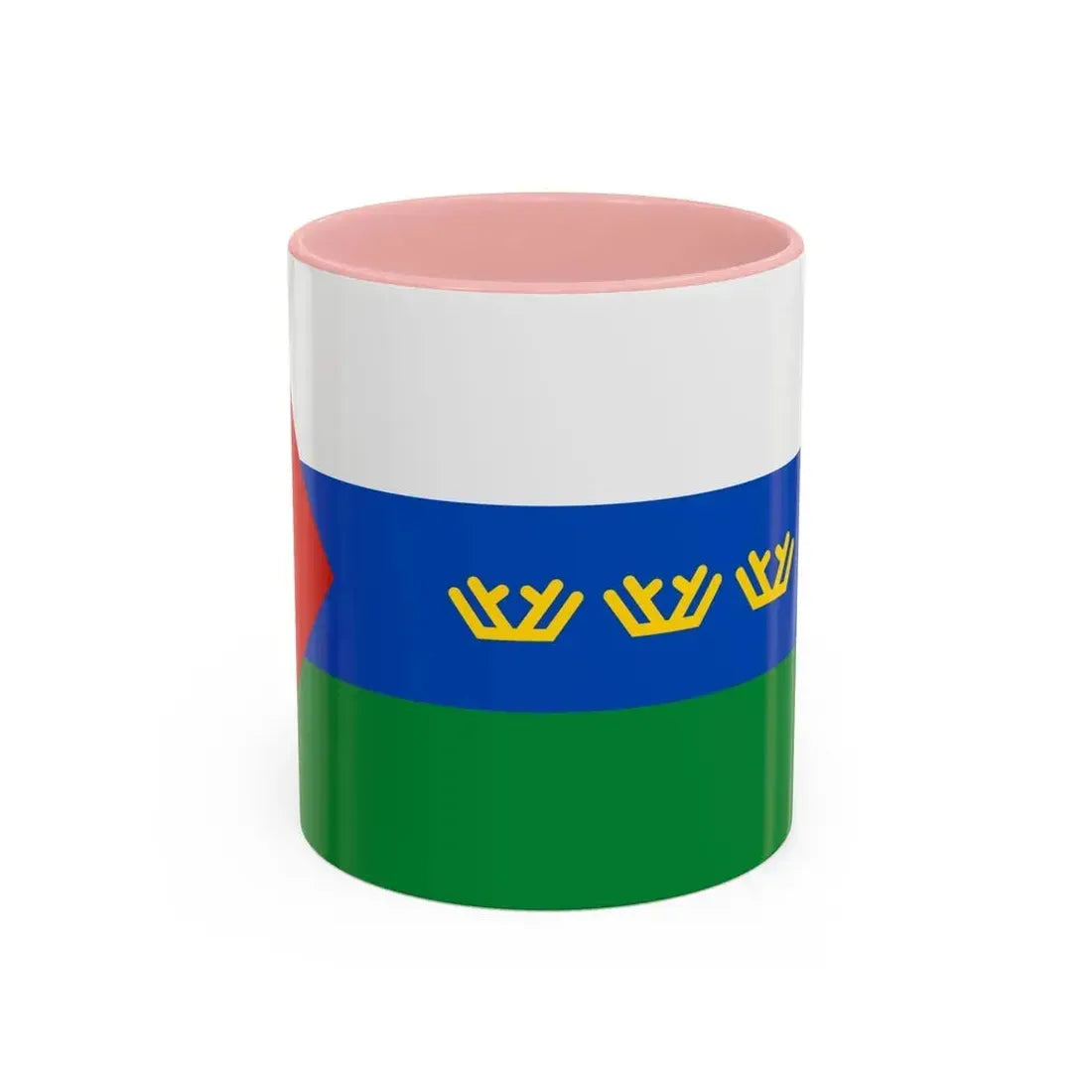 Flag of Tyumen Oblast Russia - Accent Coffee Mug 11oz Pink - Go Mug Yourself