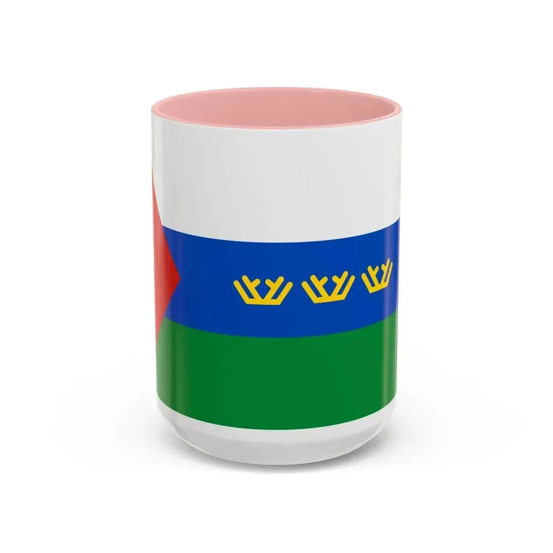 Flag of Tyumen Oblast Russia - Accent Coffee Mug 15oz Pink - Go Mug Yourself