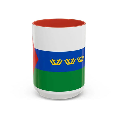 Flag of Tyumen Oblast Russia - Accent Coffee Mug 15oz Red - Go Mug Yourself