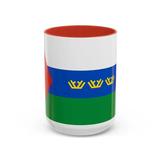 Flag of Tyumen Oblast Russia - Accent Coffee Mug 15oz Red - Go Mug Yourself