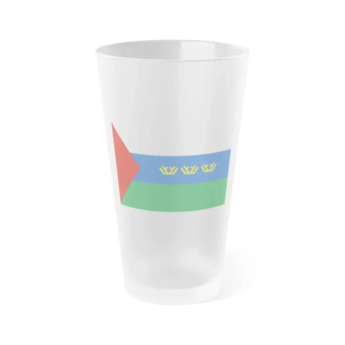 Flag of Tyumen Oblast Russia - Frosted Pint Glass 16oz 16oz Frosted - Go Mug Yourself