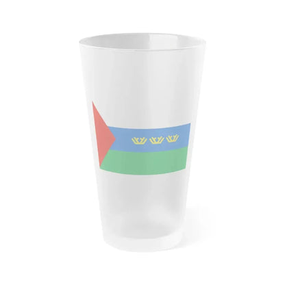 Flag of Tyumen Oblast Russia - Frosted Pint Glass 16oz 16oz Frosted - Go Mug Yourself