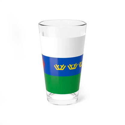 Flag of Tyumen Oblast Russia - Pint Glass 16oz 16oz - Go Mug Yourself