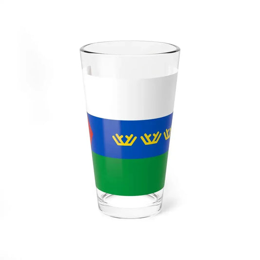Flag of Tyumen Oblast Russia - Pint Glass 16oz 16oz - Go Mug Yourself