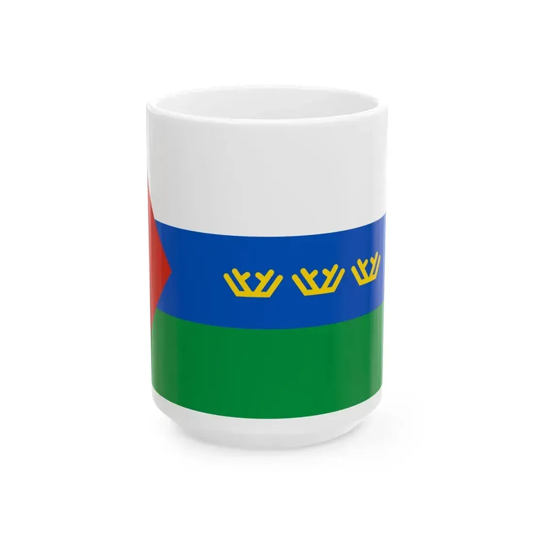 Flag of Tyumen Oblast (Russia) White Coffee Mug 15oz - Go Mug Yourself