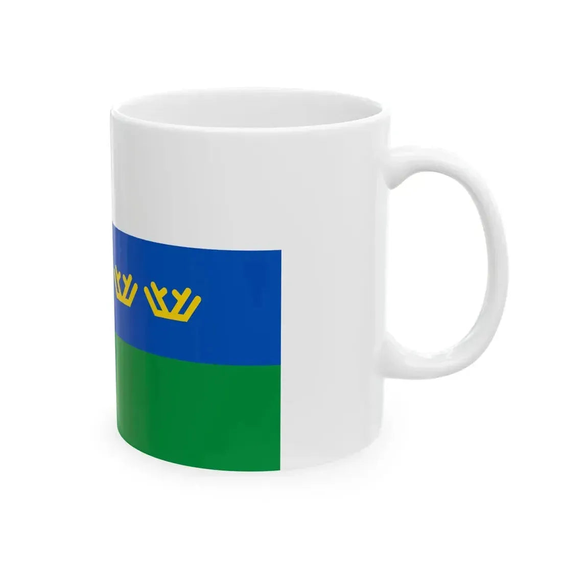Flag of Tyumen Oblast (Russia) White Coffee Mug - Go Mug Yourself