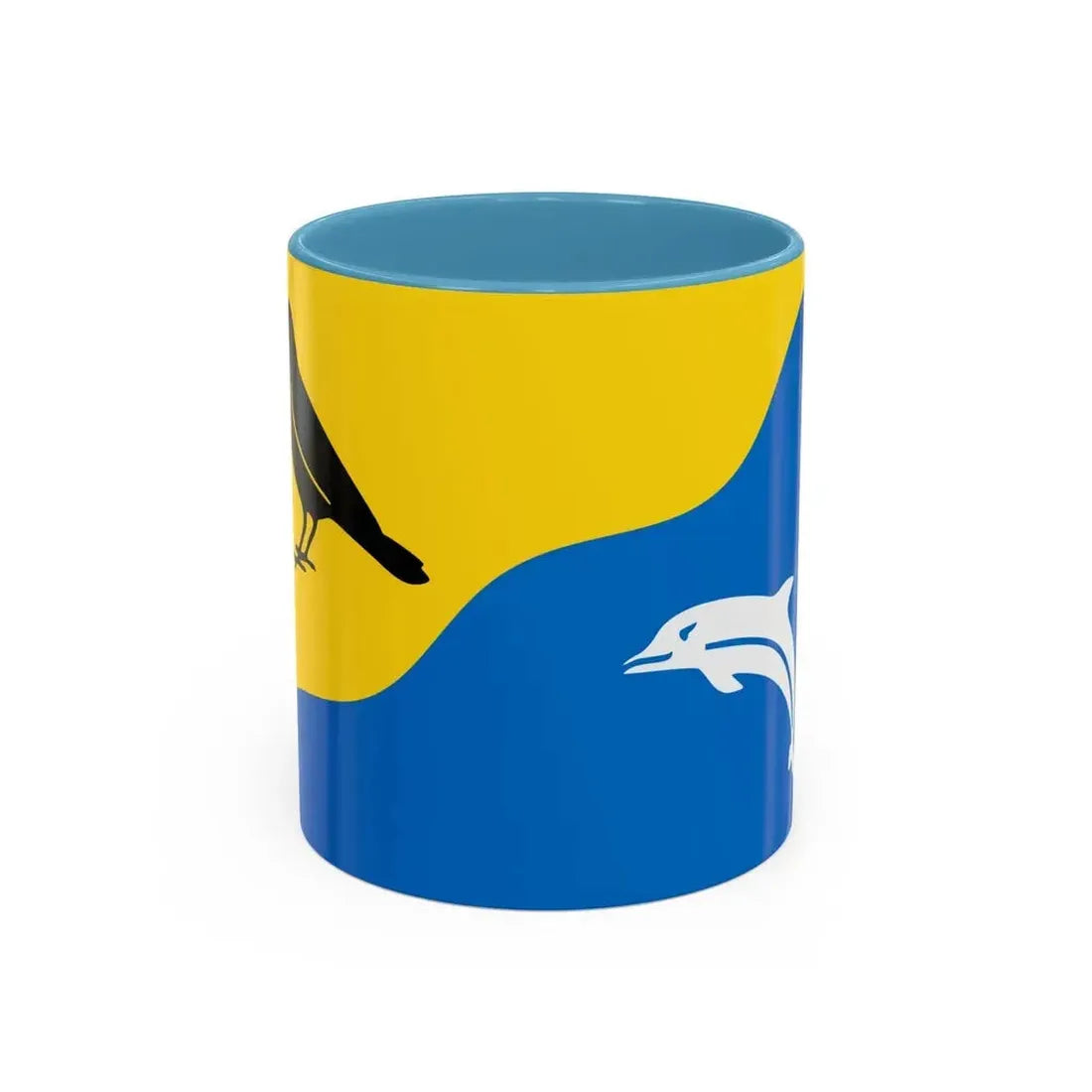Flag of Tywyn Wales UK - Accent Coffee Mug 11oz Light Blue - Go Mug Yourself