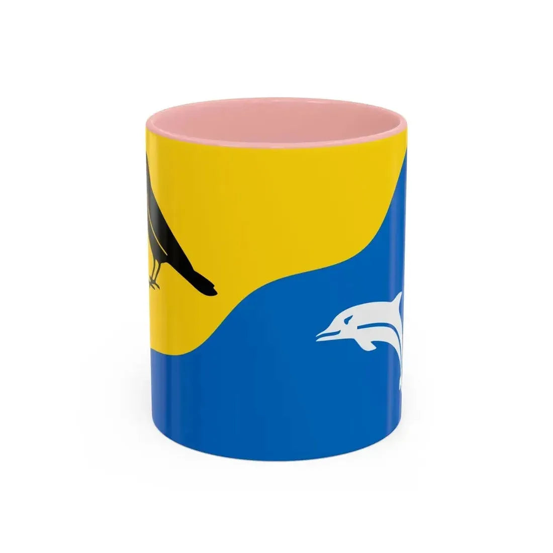 Flag of Tywyn Wales UK - Accent Coffee Mug 11oz Pink - Go Mug Yourself