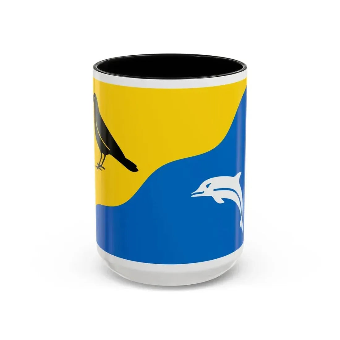 Flag of Tywyn Wales UK - Accent Coffee Mug 15oz Black - Go Mug Yourself