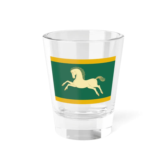 Flag of Uchalinsky rayon (Russia) Shot Glass 1.5oz 1.5oz - Go Mug Yourself