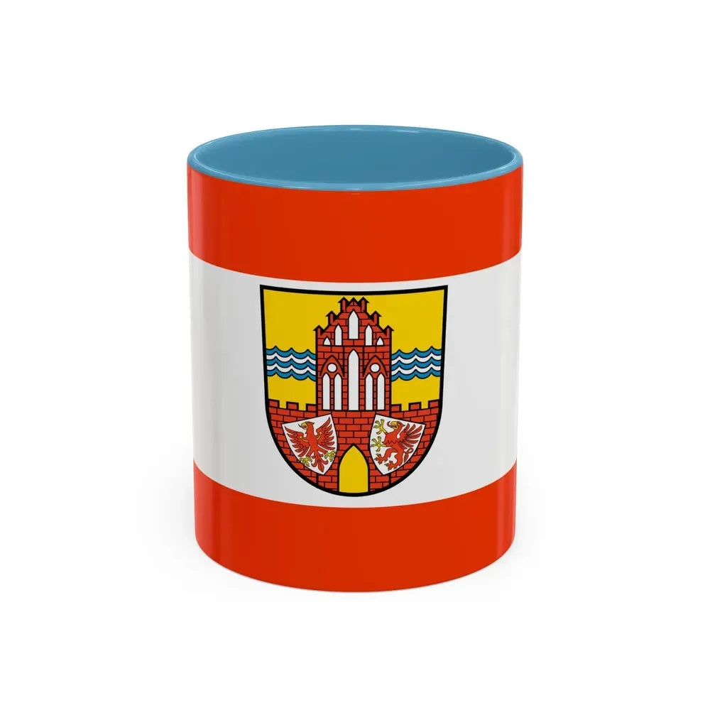 Flag of Uckermark Germany - Accent Coffee Mug 11oz Light Blue - Go Mug Yourself