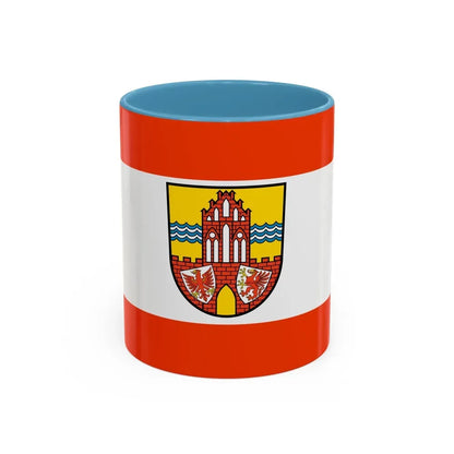 Flag of Uckermark Germany - Accent Coffee Mug 11oz Light Blue - Go Mug Yourself