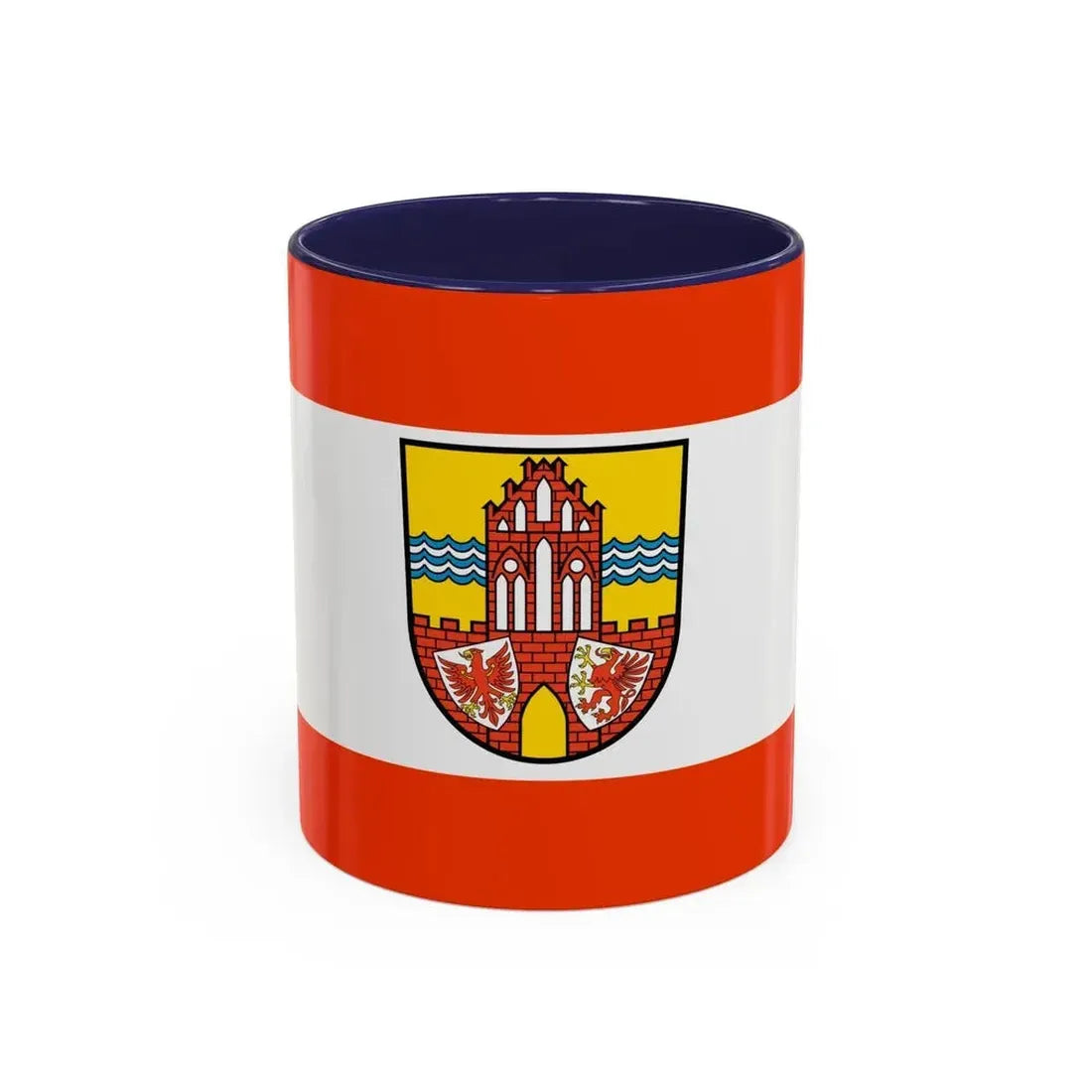 Flag of Uckermark Germany - Accent Coffee Mug 11oz Navy - Go Mug Yourself