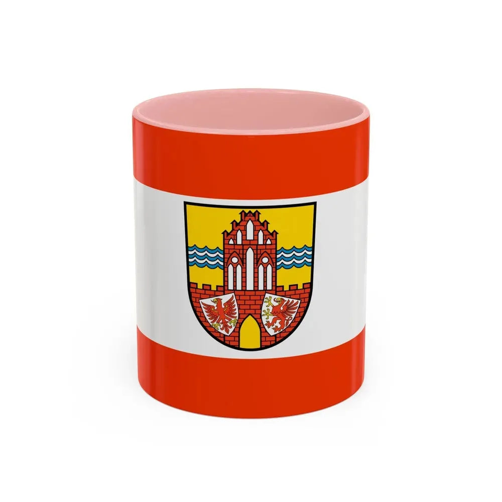 Flag of Uckermark Germany - Accent Coffee Mug 11oz Pink - Go Mug Yourself