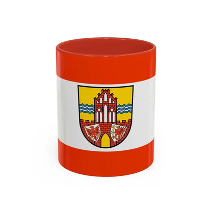 Flag of Uckermark Germany - Accent Coffee Mug 11oz Red - Go Mug Yourself