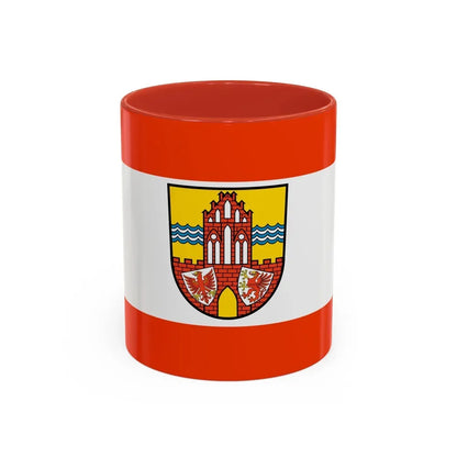 Flag of Uckermark Germany - Accent Coffee Mug 11oz Red - Go Mug Yourself