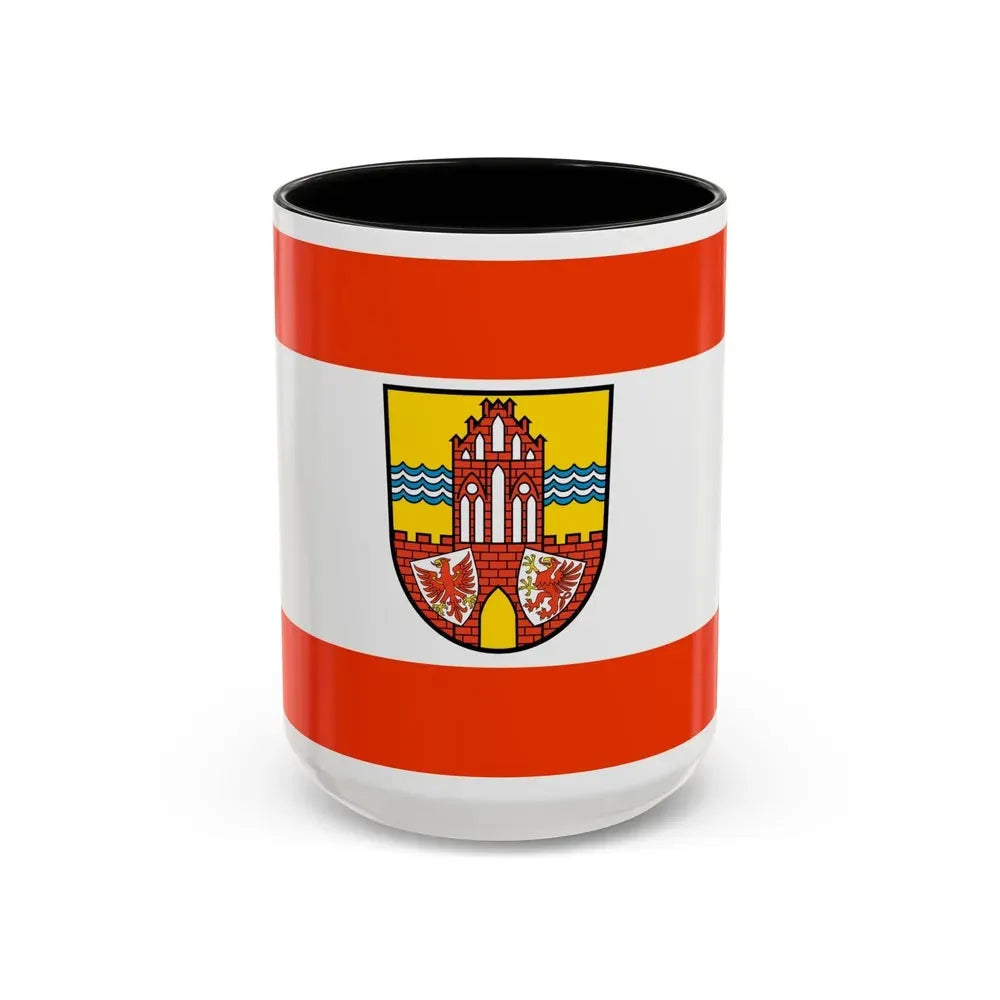 Flag of Uckermark Germany - Accent Coffee Mug 15oz Black - Go Mug Yourself