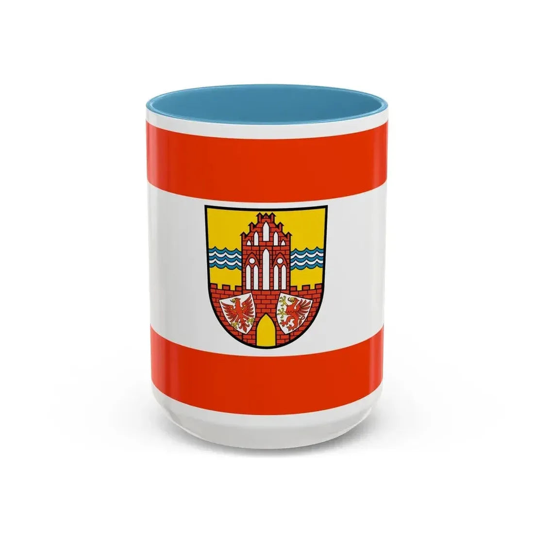 Flag of Uckermark Germany - Accent Coffee Mug 15oz Light Blue - Go Mug Yourself