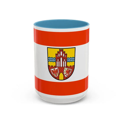 Flag of Uckermark Germany - Accent Coffee Mug 15oz Light Blue - Go Mug Yourself