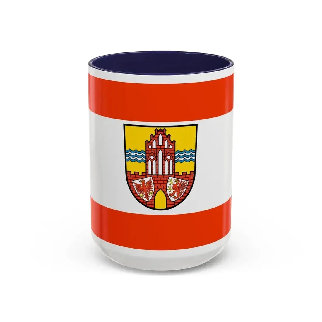 Flag of Uckermark Germany - Accent Coffee Mug 15oz Navy - Go Mug Yourself