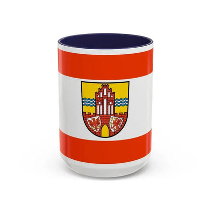 Flag of Uckermark Germany - Accent Coffee Mug 15oz Navy - Go Mug Yourself