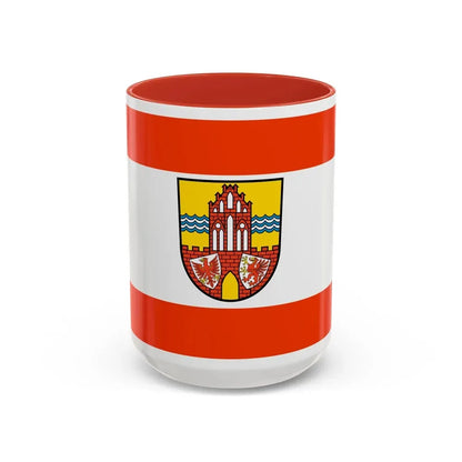 Flag of Uckermark Germany - Accent Coffee Mug 15oz Red - Go Mug Yourself
