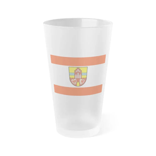 Flag of Uckermark Germany - Frosted Pint Glass 16oz 16oz Frosted - Go Mug Yourself