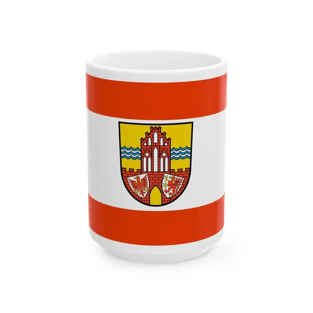 Flag of Uckermark Germany - White Coffee Mug-15oz-Go Mug Yourself