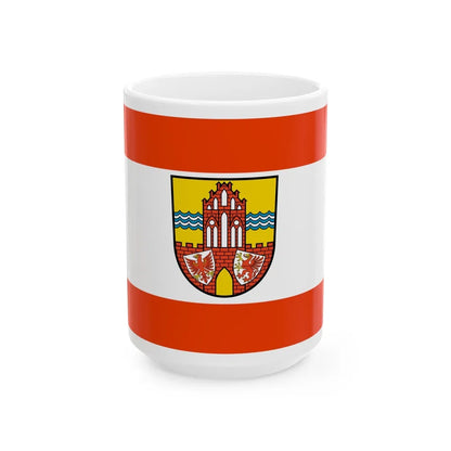 Flag of Uckermark Germany - White Coffee Mug-15oz-Go Mug Yourself