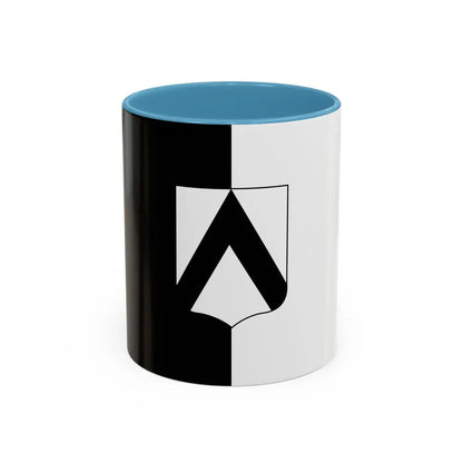 Flag of Udine Italy - Accent Coffee Mug 11oz Light Blue - Go Mug Yourself