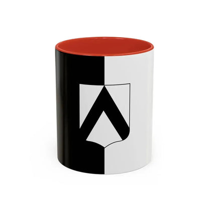 Flag of Udine Italy - Accent Coffee Mug 11oz Red - Go Mug Yourself