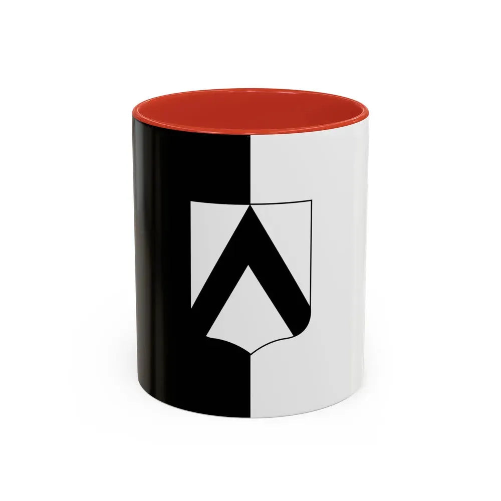 Flag of Udine Italy - Accent Coffee Mug 11oz Red - Go Mug Yourself