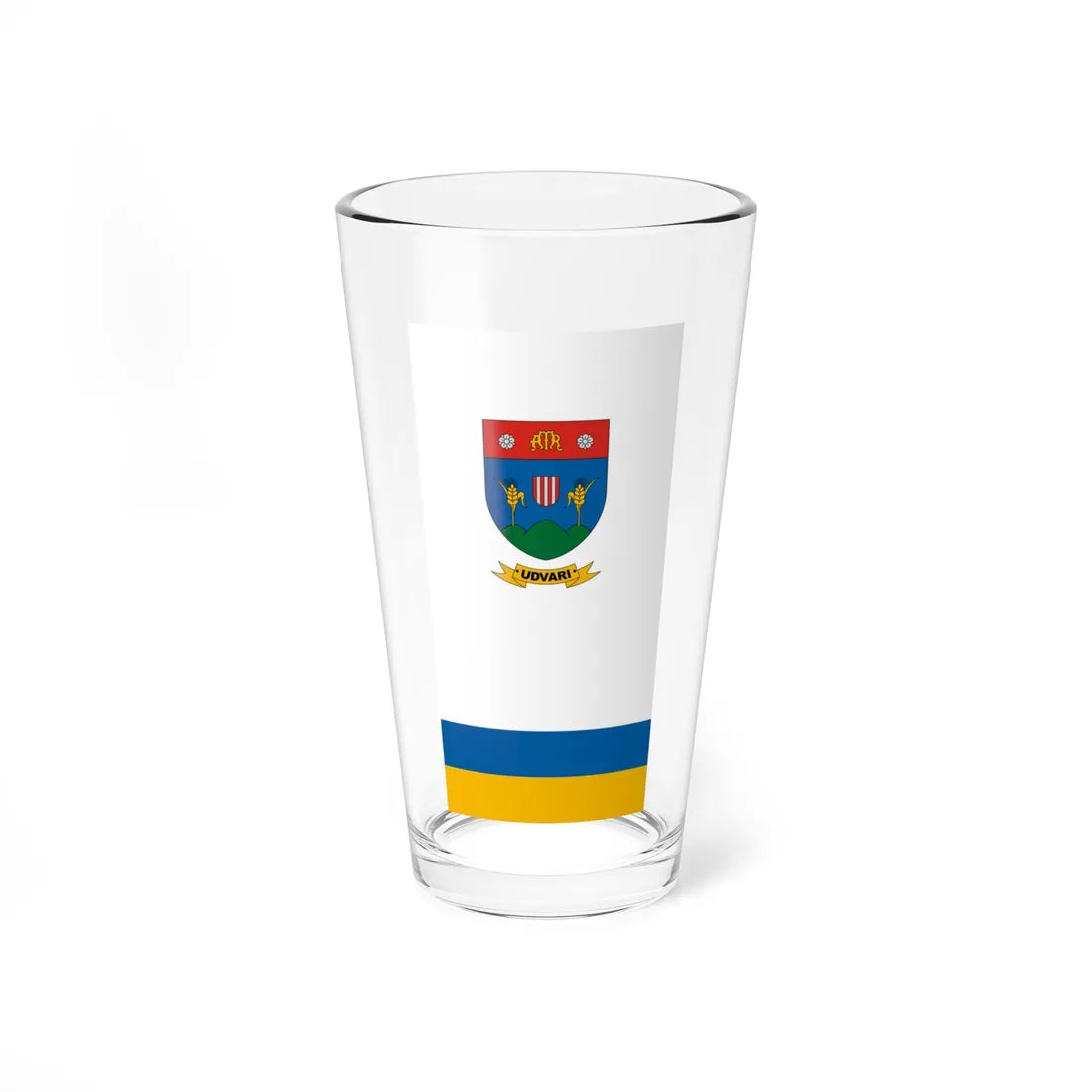 Flag of Udvari vertical (Hungary) Pint Glass 16oz 16oz - Go Mug Yourself