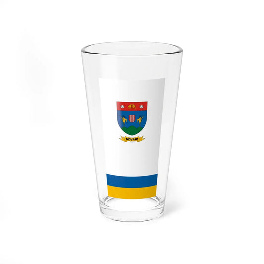 Flag of Udvari vertical (Hungary) Pint Glass 16oz 16oz - Go Mug Yourself
