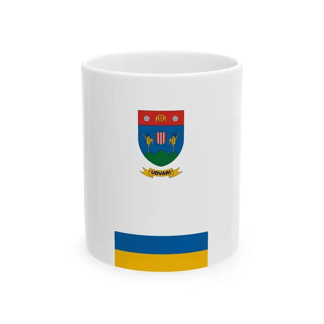 Flag of Udvari vertical (Hungary) White Coffee Mug 11oz - Go Mug Yourself