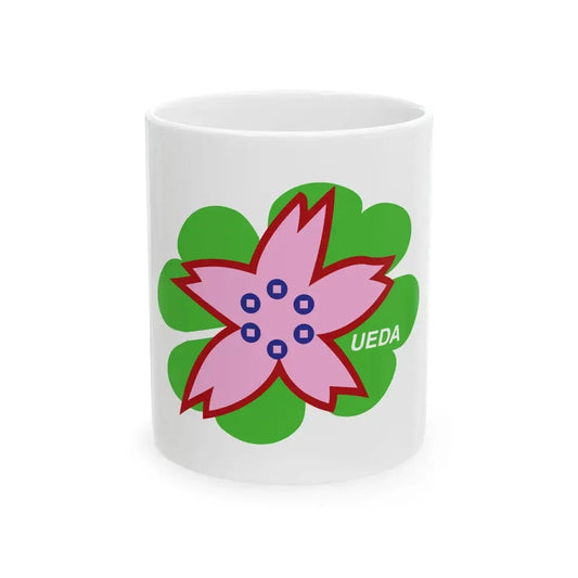 Flag of Ueda Nagano (Japan) White Coffee Mug 11oz - Go Mug Yourself