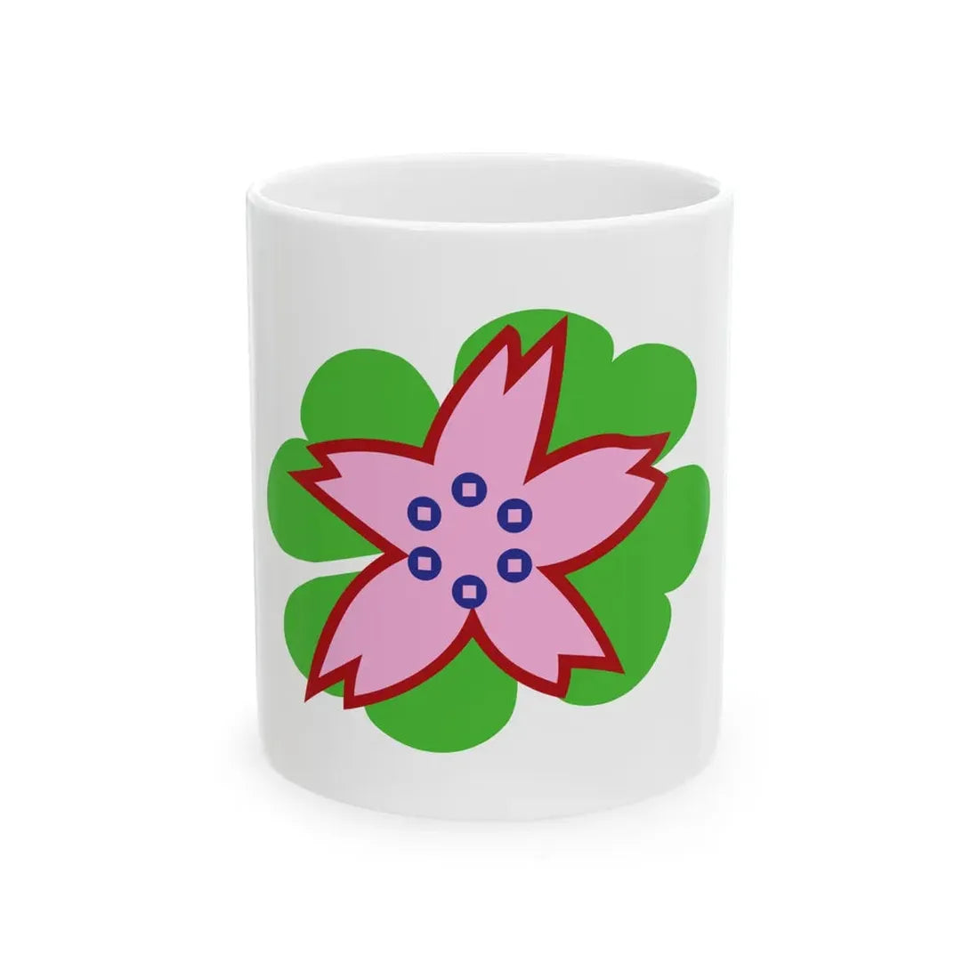 Flag of Ueda Nagano no text (Japan) White Coffee Mug 11oz - Go Mug Yourself
